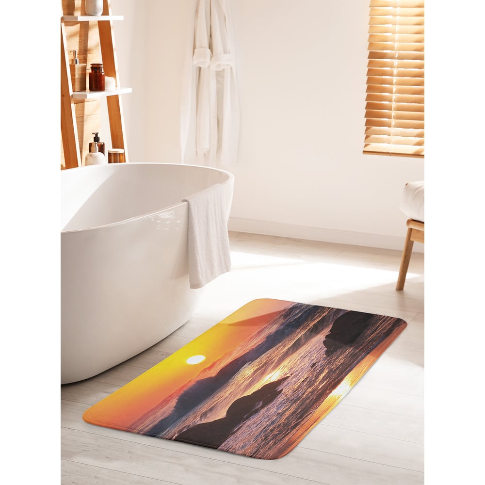 Изображение товара Коврик для ванной комнаты JOYARTY Солнечный берег 60х100 см противоскользящий Изображение товара Коврик для ванной комнаты JOYARTY Солнечный берег 60х100 см противоскользящий