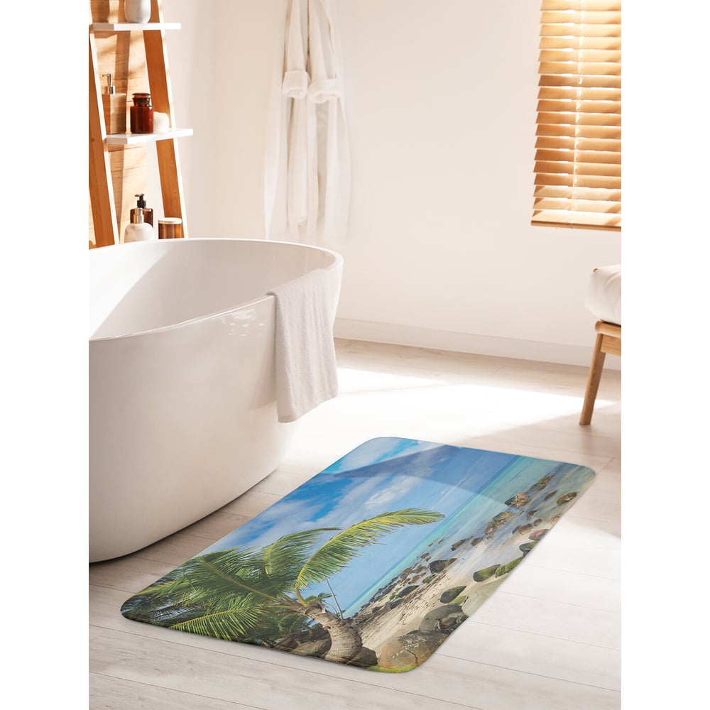 Изображение товара Коврик для ванной комнаты и туалета JOYARTY "Береговая история" 60х100 см противоскользящий