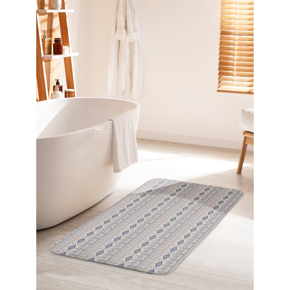 Изображение товара Коврик для ванной комнаты JOYARTY 60х100 см противоскользящий этнические узоры