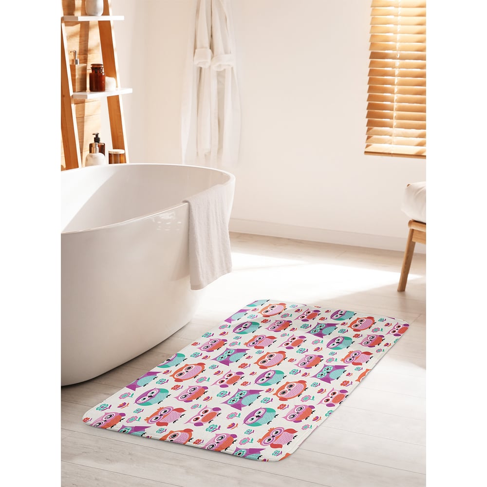 Изображение товара Коврик для ванной комнаты и туалета JOYARTY Воспитанные совы 60х100 см антискользящий