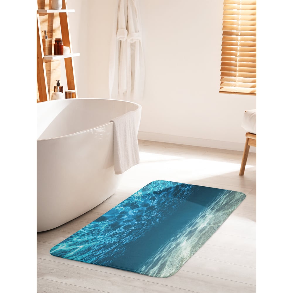 Изображение товара Коврик для ванной комнаты и туалета противоскользящий JOYARTY 60x100 см Морское дно