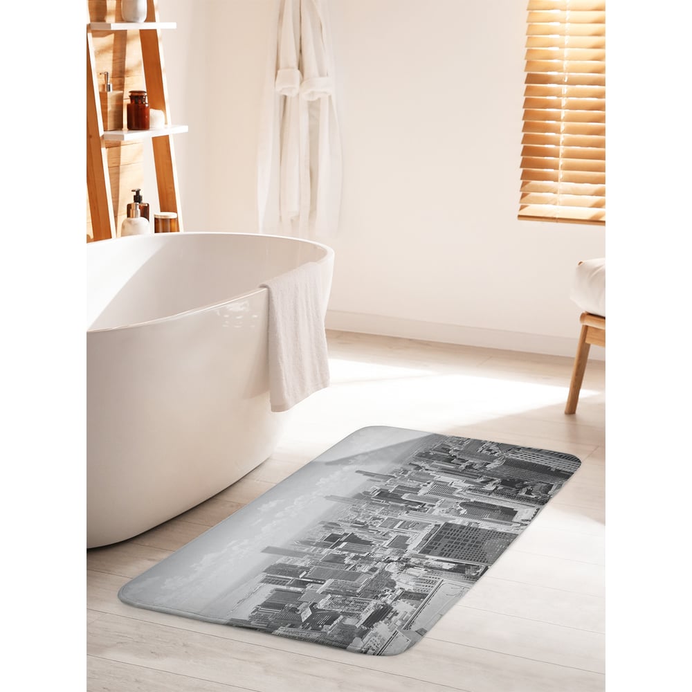 Изображение товара Коврик для ванной комнаты JOYARTY "Ретро город с высоты" 60x100 см противоскользящий