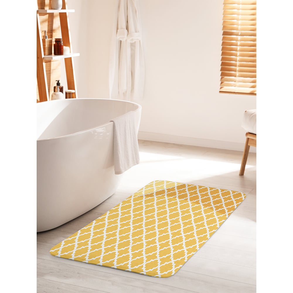 Изображение товара Коврик для ванной комнаты и туалета противоскользящий JOYARTY "Простой орнамент" 60х100 см bath_10492_60x100