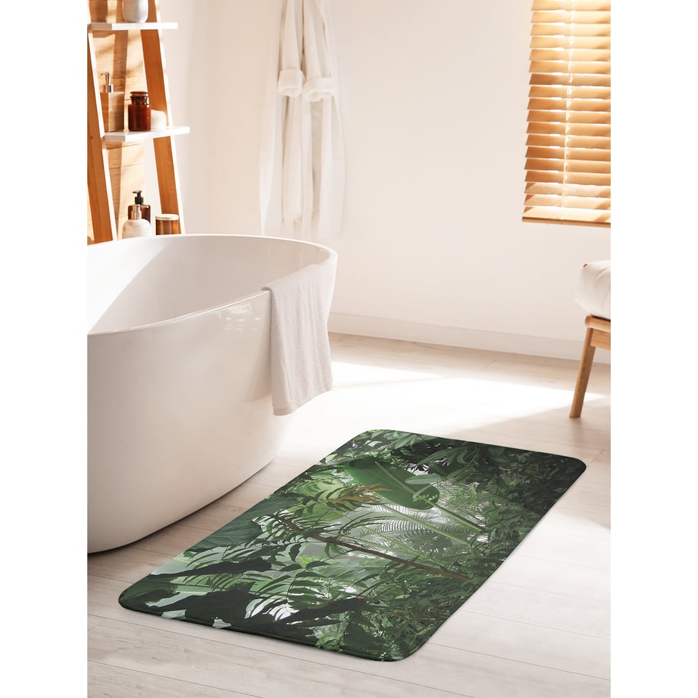 Изображение товара Противоскользящий коврик для ванной JOYARTY 60x100 см зеленый и коричневый