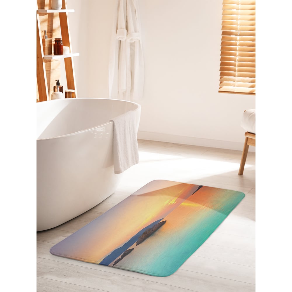 Изображение товара Коврик для ванной комнаты и туалета JOYARTY Облачный закат 60х100 см противоскользящий