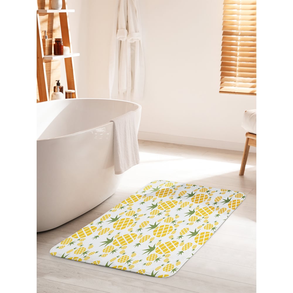 Изображение товара Коврик для ванной комнаты JOYARTY Ананасовые сны 60х100 см противоскользящий