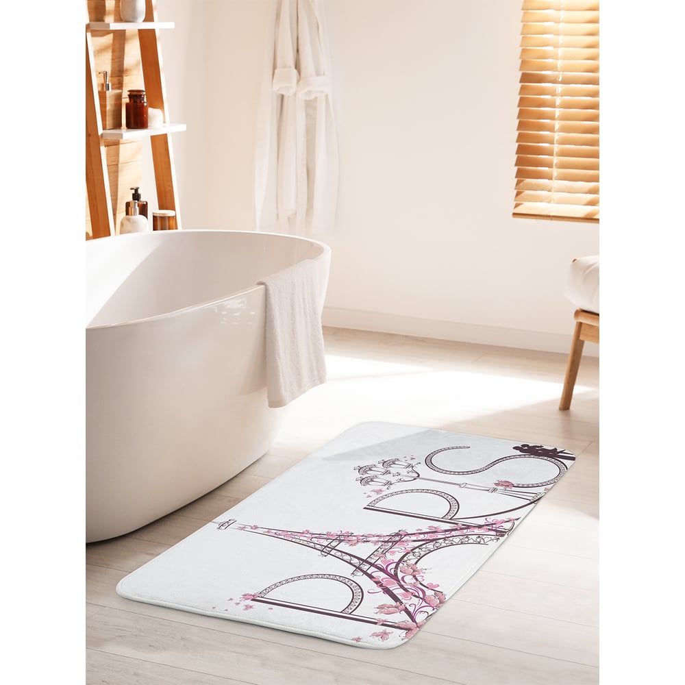 Изображение товара Коврик для ванной комнаты и туалета JOYARTY Влюбленный Париж 60x100 см противоскользящий