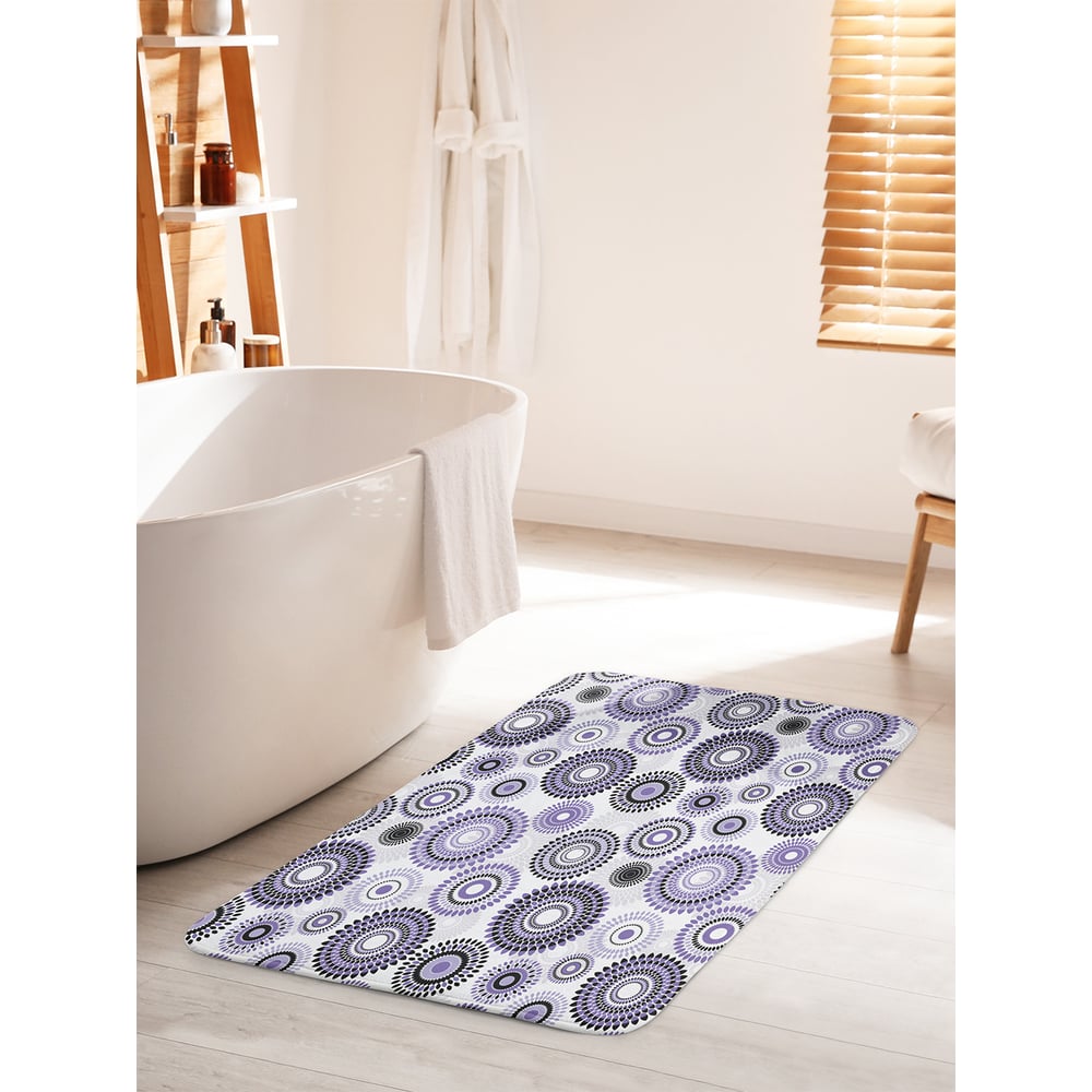 Изображение товара Коврик для ванной комнаты противоскользящий JOYARTY Геометрическое цветение 60х100 см