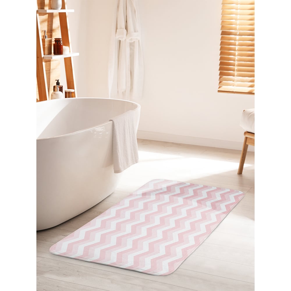 Изображение товара Коврик для ванной комнаты JOYARTY "Зигзаговые тени", противоскользящий 60х100 см