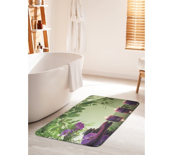 Изображение товара Коврик для ванной комнаты и туалета противоскользящий JOYARTY "Восточная нежность" 60х100 см bath_12506_60x100