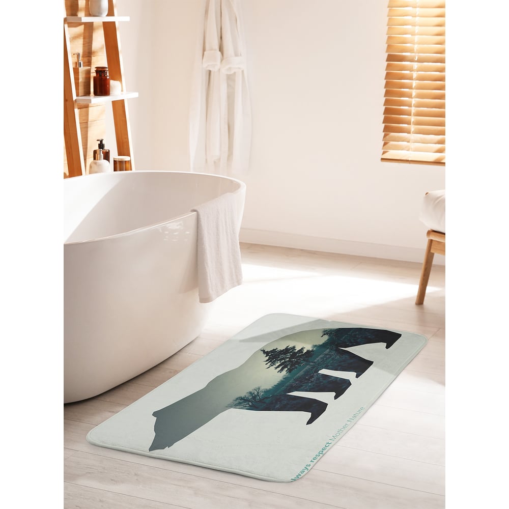 Изображение товара Коврик для ванной JOYARTY Медвежий силуэт 60х100 см