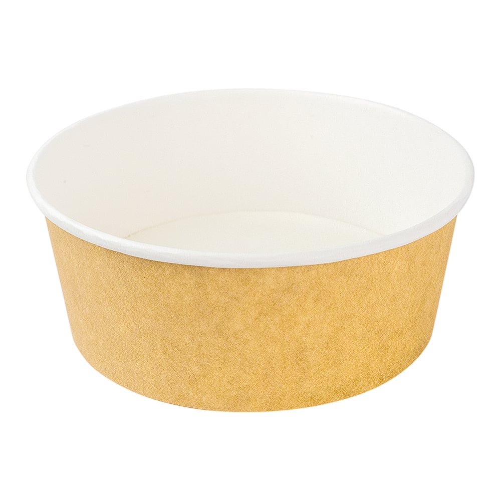 Изображение товара Плоский бумажный контейнер Papperskopp 750 мл для горячего и холодного с без крышки