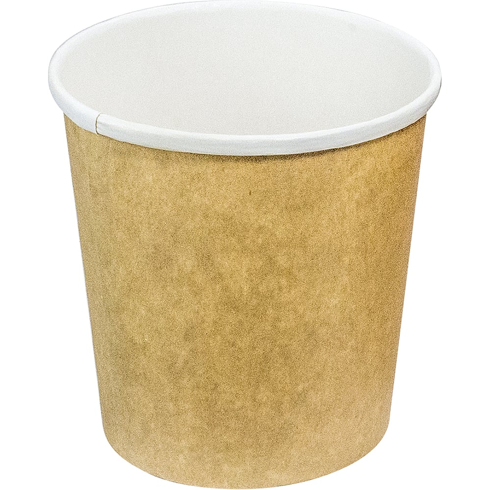 Изображение товара Бумажный контейнер Papperskopp 500 мл, высота 99 мм, диаметр 98 мм, для горячего, холодного, крафт ''pps'' ОП-555003