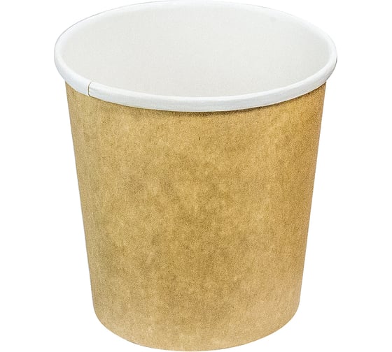 Изображение товара Бумажный контейнер Papperskopp 500 мл, высота 99 мм, диаметр 98 мм, для горячего, холодного, крафт ''pps'' ОП-555003