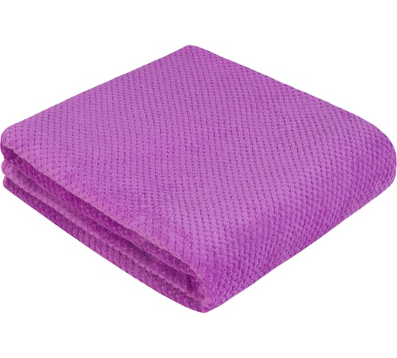 Изображение товара Покрывало-плед Guten Morgen Велсофт, Жаккардовый, рис.18-3331, Фиолетовый, 200x200 см ПКФФиол-200-200