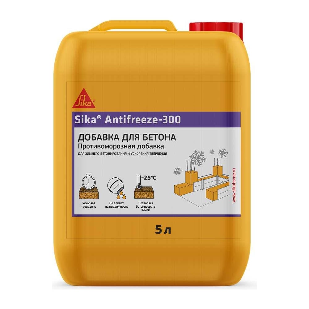 Изображение товара Противоморозная добавка SIKA Antifreeze-300 для бетонов и растворов, 5л