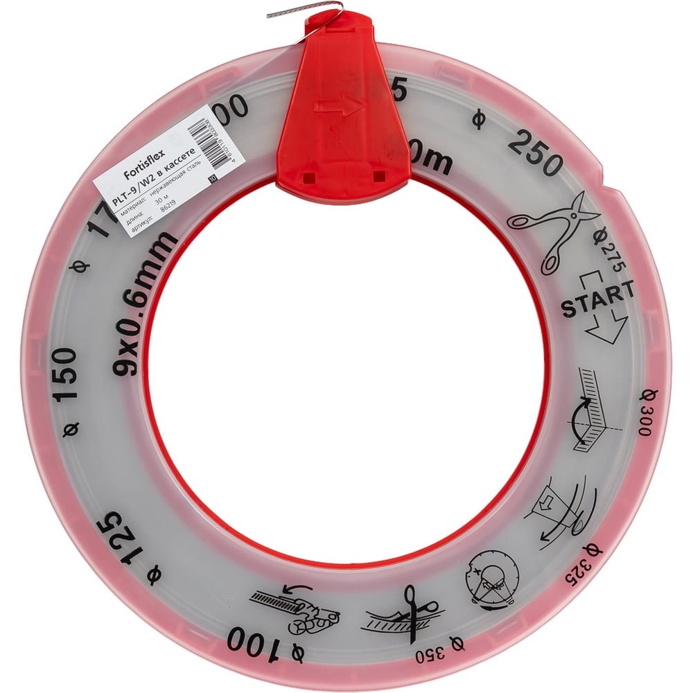 Изображение товара Червячная лента FORTISFLEX plt-9/w2 в кассете, 30 м 86219