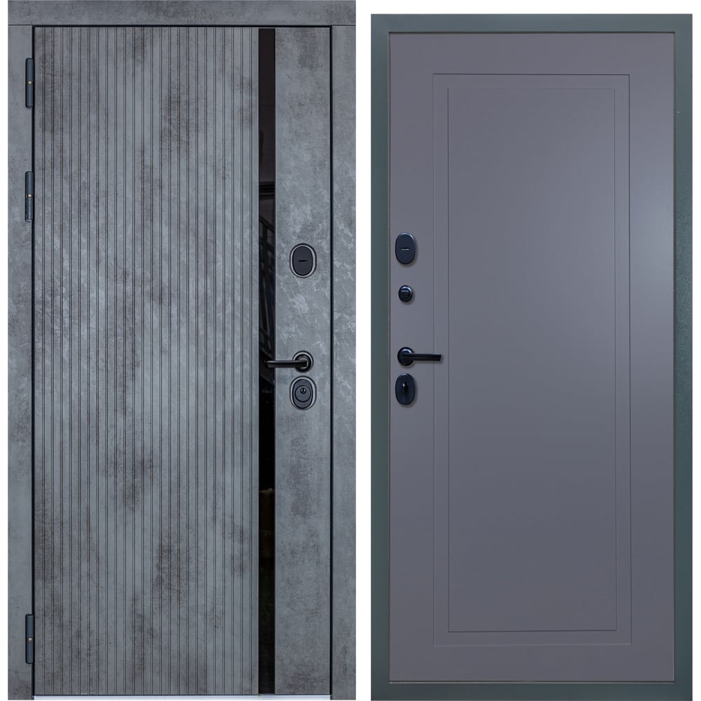 Левая дверь STR МХ-46 DIVA комплект межкомнатной двери с 6 07 бетон снежный 2000x700