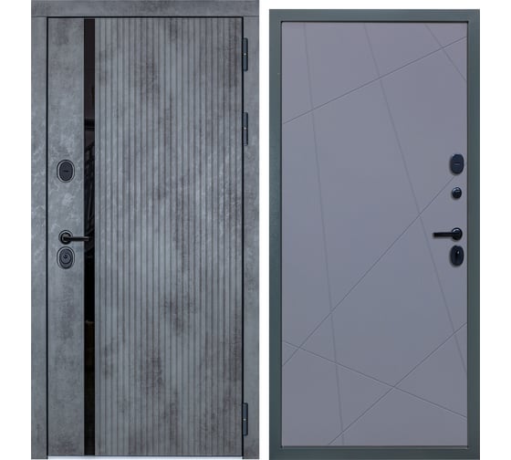 Изображение товара Входная дверь DIVA STR МХ-46 2050x860 мм, правая, Бетон темный - Д11 Силк Маус УТ-00080593