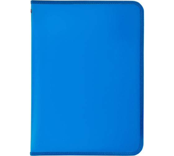 Изображение товара Папка для документов и тетрадей BRAUBERG на молнии, пластиковая, А4, 320x230 мм, синяя 271715