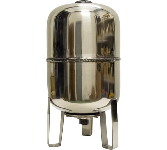 Изображение товара Мембранный бак/гидроаккумулятор 24 л, aisi 304 сталь, вертикальный бак с ножками, 10 бар, 1", мембрана epdm CRUWA CRW SS 24 V