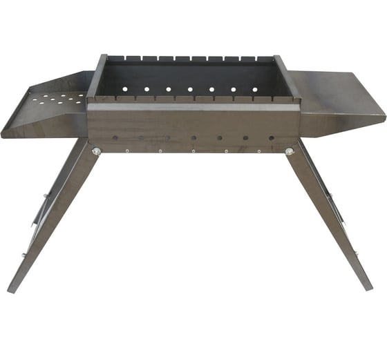 Изображение товара Мангал Калибр сборная металлоконструкция, стенка 2 мм, с боковыми полками 00000078054