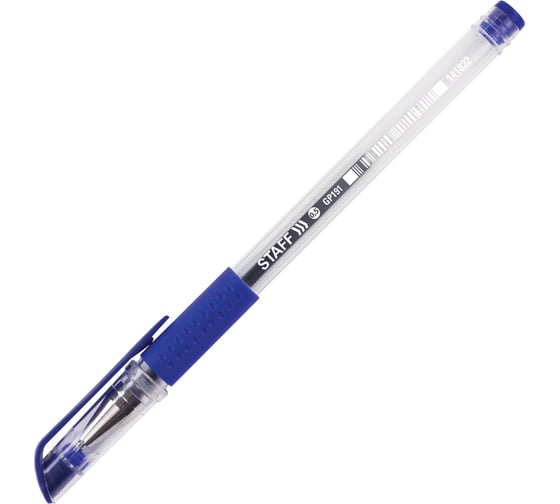 Изображение товара Гелевая ручка Staff Everyday Gp-191, синяя, линия письма 0,35 мм, с грипом, выгодный комплект 12 шт. 880215