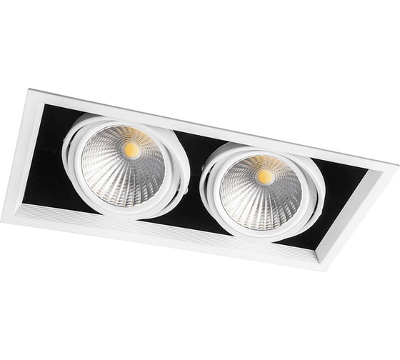 Изображение товара Карданный светодиодный светильник FERON 2x30W 5400 Lm, 4000К, 35 градусов, белый, AL212 29780