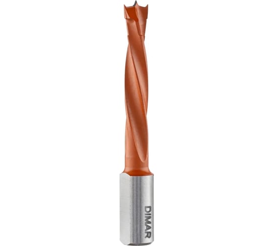 Изображение товара Сверло присадочное глухое левое 4 флейты 7x43 мм, L70. хвостовик 10x20 мм Dimar 2014427