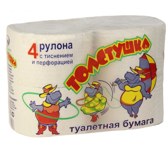 Изображение товара Туалетная бумага Lizzi "Толстушка" 2-слоя, 4 рулона 1-3936