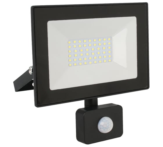 Изображение товара Прожектор Ultraflash LFL-3002S C02 черный LED с датчиком 230В, 6500К 13330