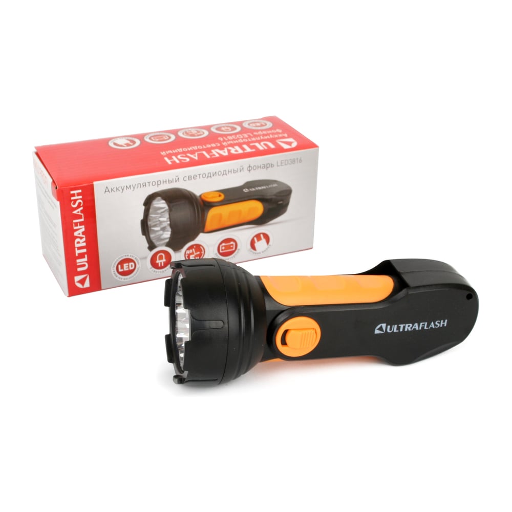 Изображение товара Фонарь Ultraflash LED3816 с встроенным аккумулятором и яркостью 35 люмен