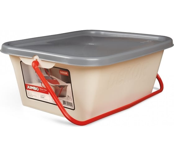 Изображение товара Прямоугольное ведро с крышкой DEKOR 41x54x21 см 1141