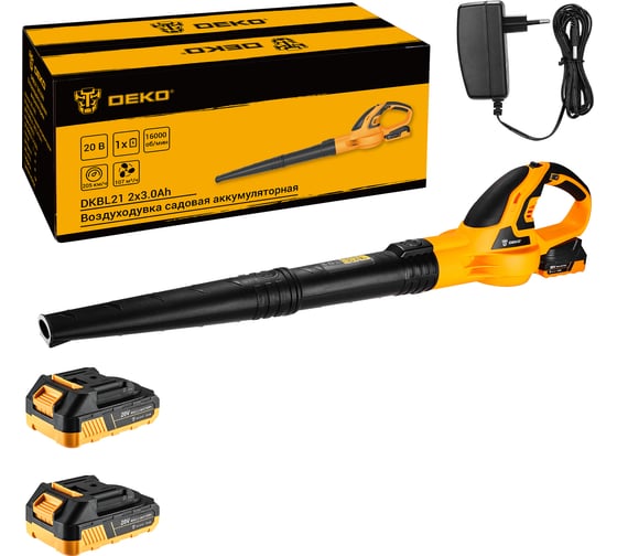 Изображение товара Садовая аккумуляторная воздуходувка DEKO DKBL21 20 В, 2x3.0 А*ч 063-4361