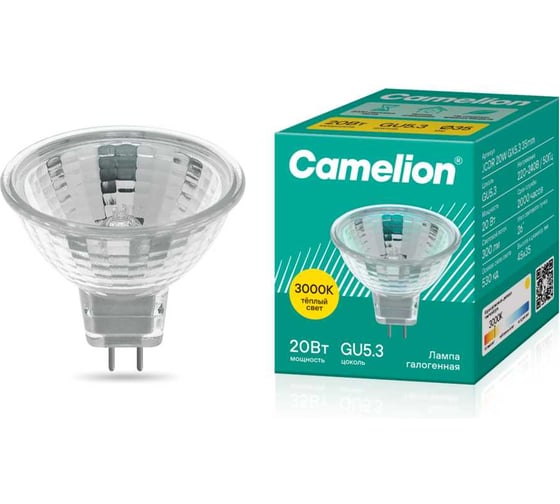 Изображение товара Галогенная лампа без защитного стекла Camelion MINI JCDR MR11 20W 220V 35mm 7091