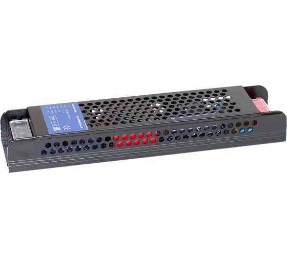 Изображение товара Интерьерный блок питания ELF 24В, 200Вт, плоский металлический перфорированный корпус (черный) ELF-24200BEslim-JH