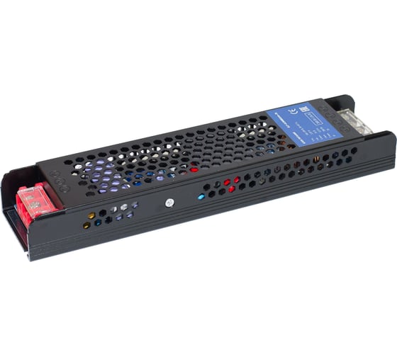 Изображение товара Интерьерный блок питания ELF 24В, 300Вт, плоский металлический перфорированный корпус (черный) ELF-24300BEslim-JH