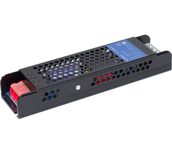 Изображение товара Интерьерный блок питания ELF 24В, 150Вт, плоский металлический перфорированный корпус (черный) ELF-24150BEslim-JH