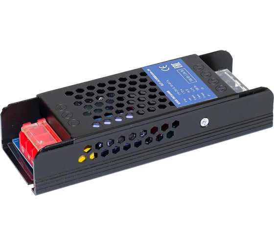 Изображение товара Интерьерный блок питания ELF 24В, 100Вт, плоский металлический перфорированный корпус (черный) ELF-24100BEslim-JH