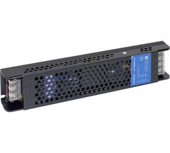 Изображение товара Интерьерный блок питания ELF 12В, 250Вт, плоский металлический перфорированный корпус (черный) ELF-12250BEslim-JH