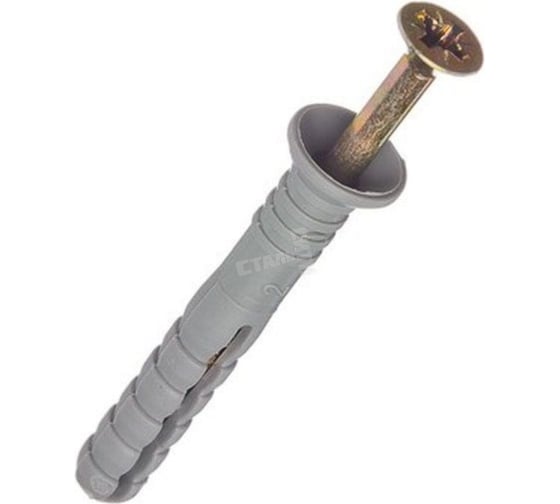 Изображение товара Дюбель-гвоздь с потайным бортиком МЕТАЛЛСЕРВИС 6x60 мм, 100 шт. мс 1254155