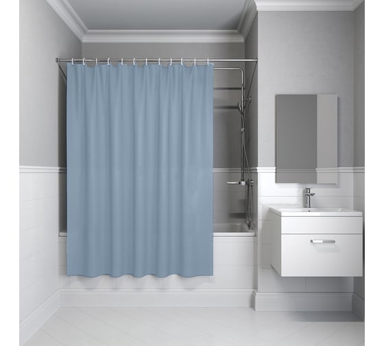 Изображение товара Штора для ванной IDDIS 200x180 см, PE, светло-серый P09PE18i11