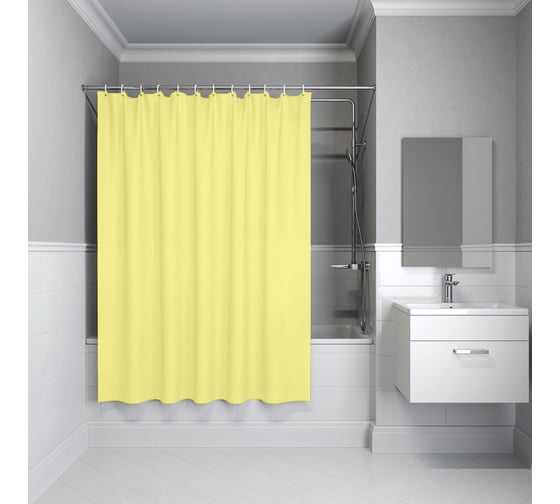 Изображение товара Штора для ванной IDDIS 200x180 см, PE, желтый P06PE18i11