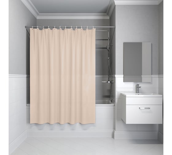 Изображение товара Штора для ванной IDDIS 200x180 см, PE, бежевый P01PE18i11