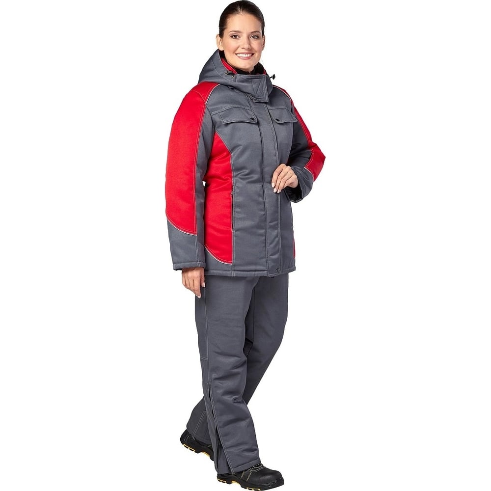 Изображение товара Зимний костюм Эксперт Спецодежда Страйк серый/красный р. 56-58