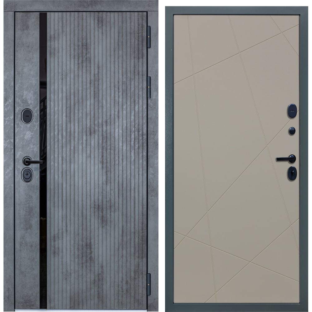 Правая дверь STR МХ-46 DIVA комплект межкомнатной двери с 6 07 бетон снежный 2000x700