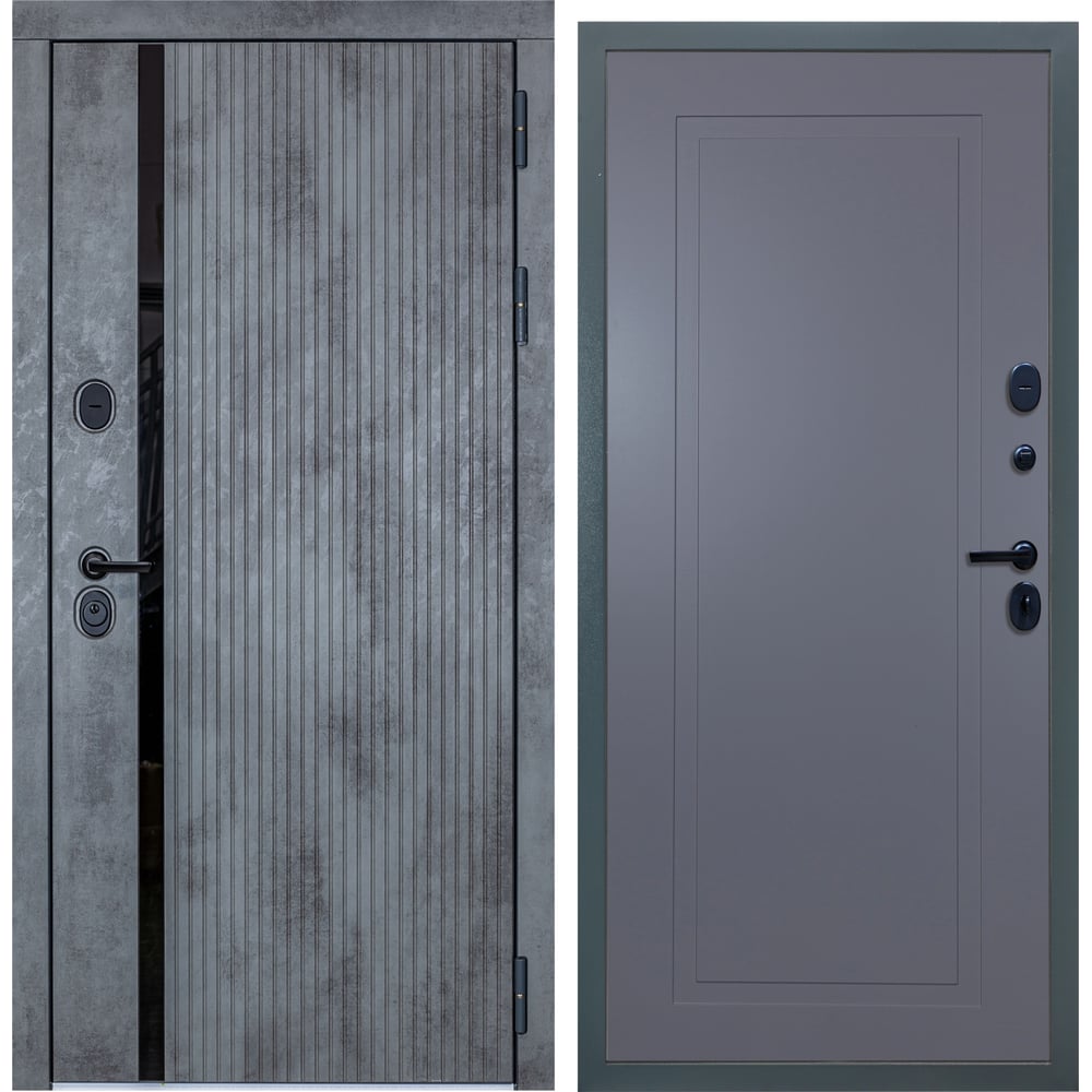 Правая дверь STR МХ-46 DIVA комплект межкомнатной двери с 6 07 бетон снежный 2000x700