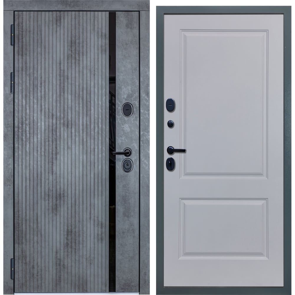 Левая дверь STR МХ-46 DIVA комплект межкомнатной двери с 6 07 бетон снежный 2000x700