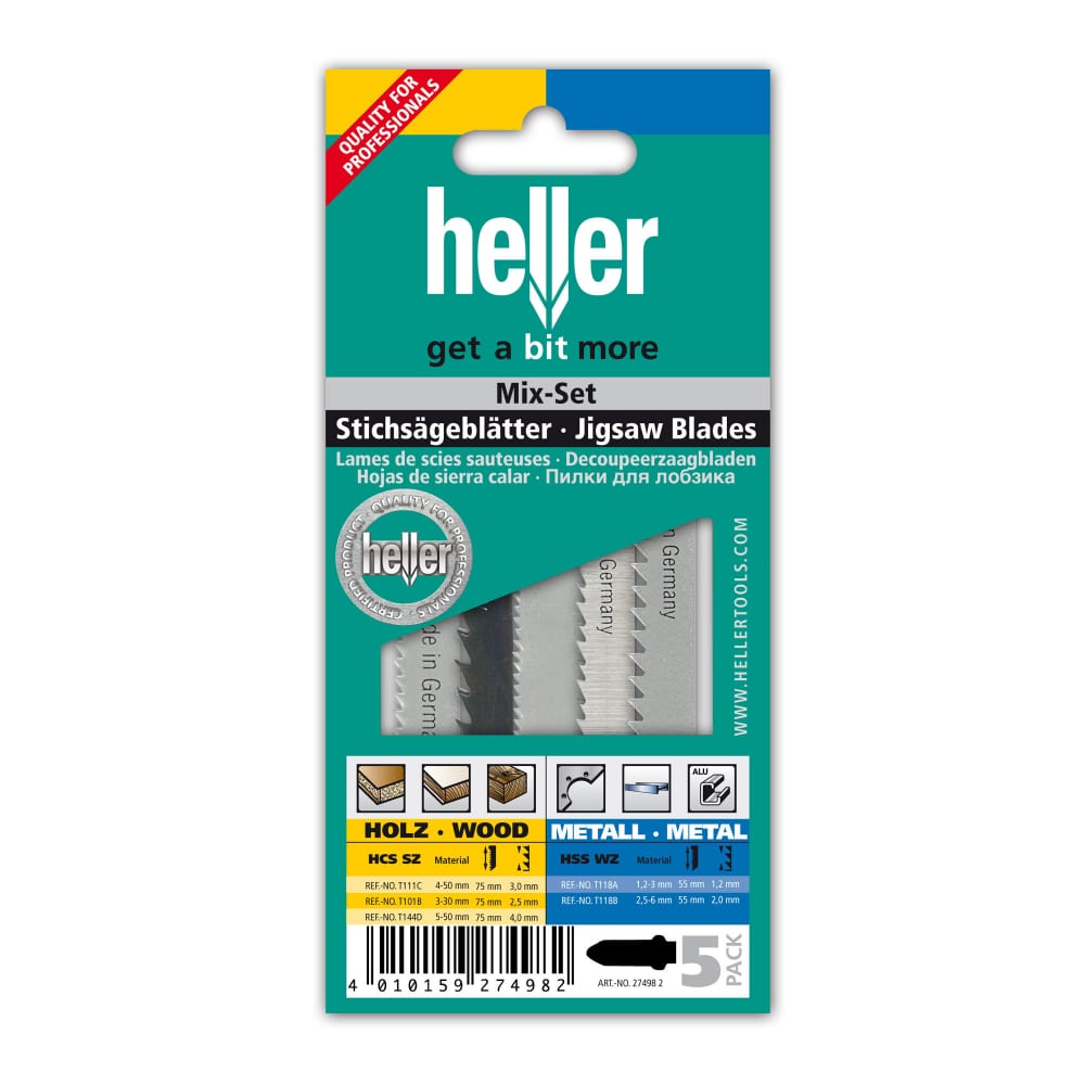 Набор пильных полотен Heller набор буров sds plus по бетону heller