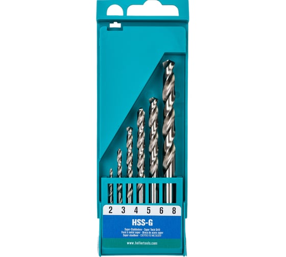 Изображение товара Набор свёрл по металлу HSS-G 6 шт. Heller 17731